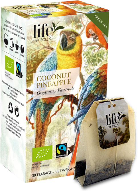 Life by Follis Grönt Kokos Ananas Ekologisk - Tepåsar 20-pack