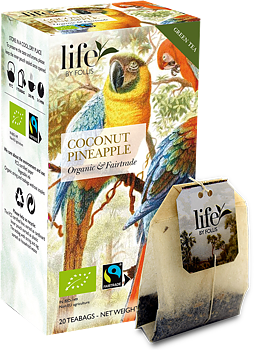 Life by Follis Grönt Kokos Ananas Ekologisk - Tepåsar 20-pack