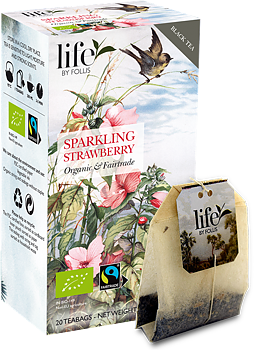 Life by Follis Sparkling Strawberry Ekologisk - Tepåsar 20-pack