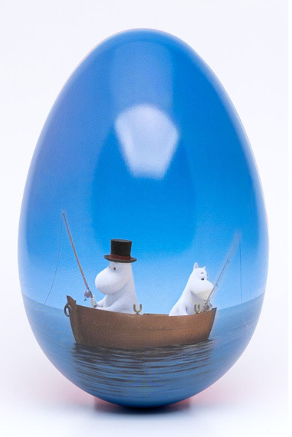 Mumin Plåtägg / Påskägg - Fiska 15 cm