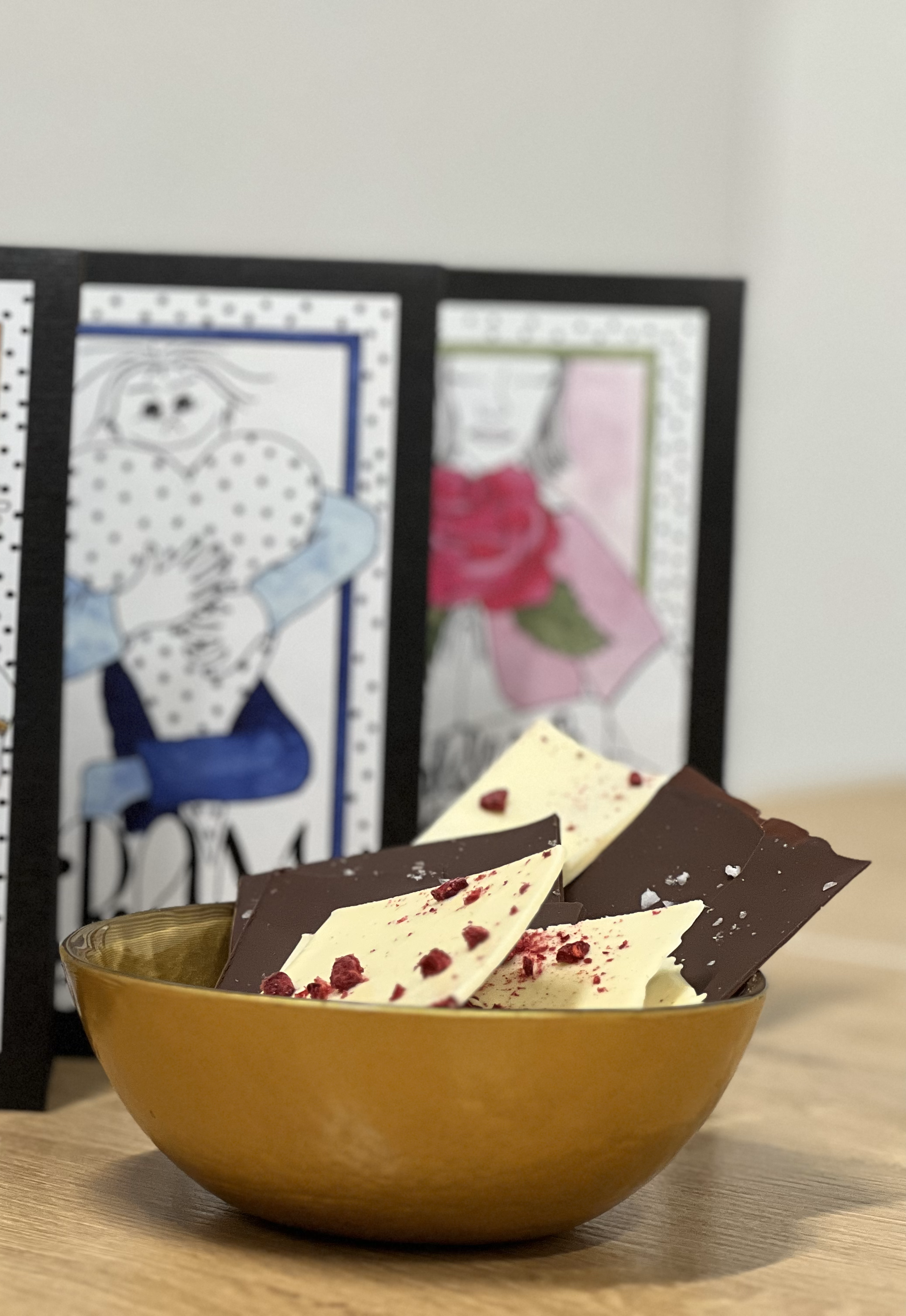Presentask med ekologiska chokladbräck - Kram (Blå) - 2