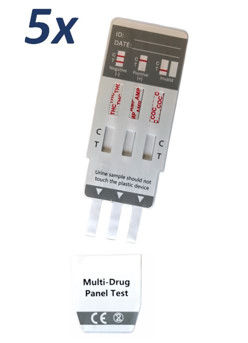 Urin Drogtest Multi 3-Panel (5 st) - 2