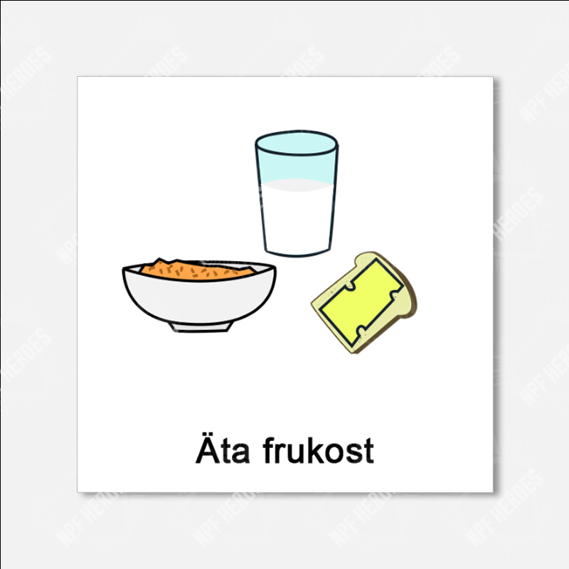 Bildstödsbilder Morgon och läggdags, 3x3 cm - 9