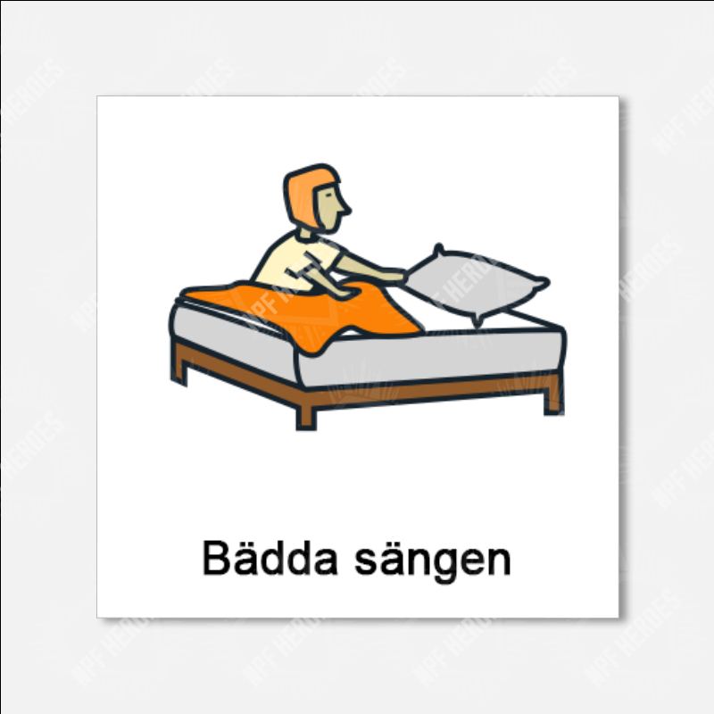 Bildstödsbilder Morgon och läggdags, 3x3 cm - 13