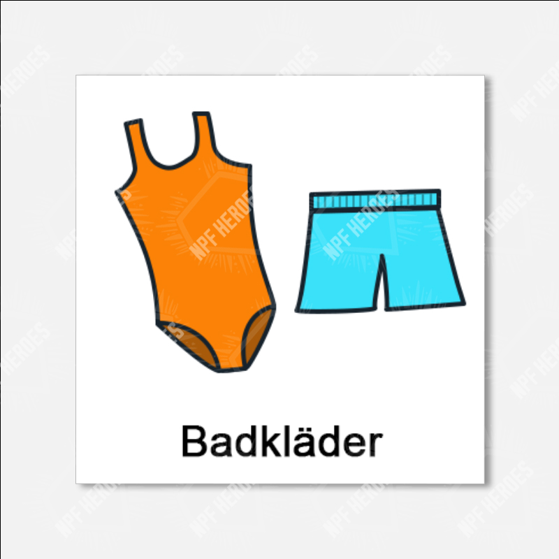 Bildstödsbilder Kläder, 3x3 cm - 34