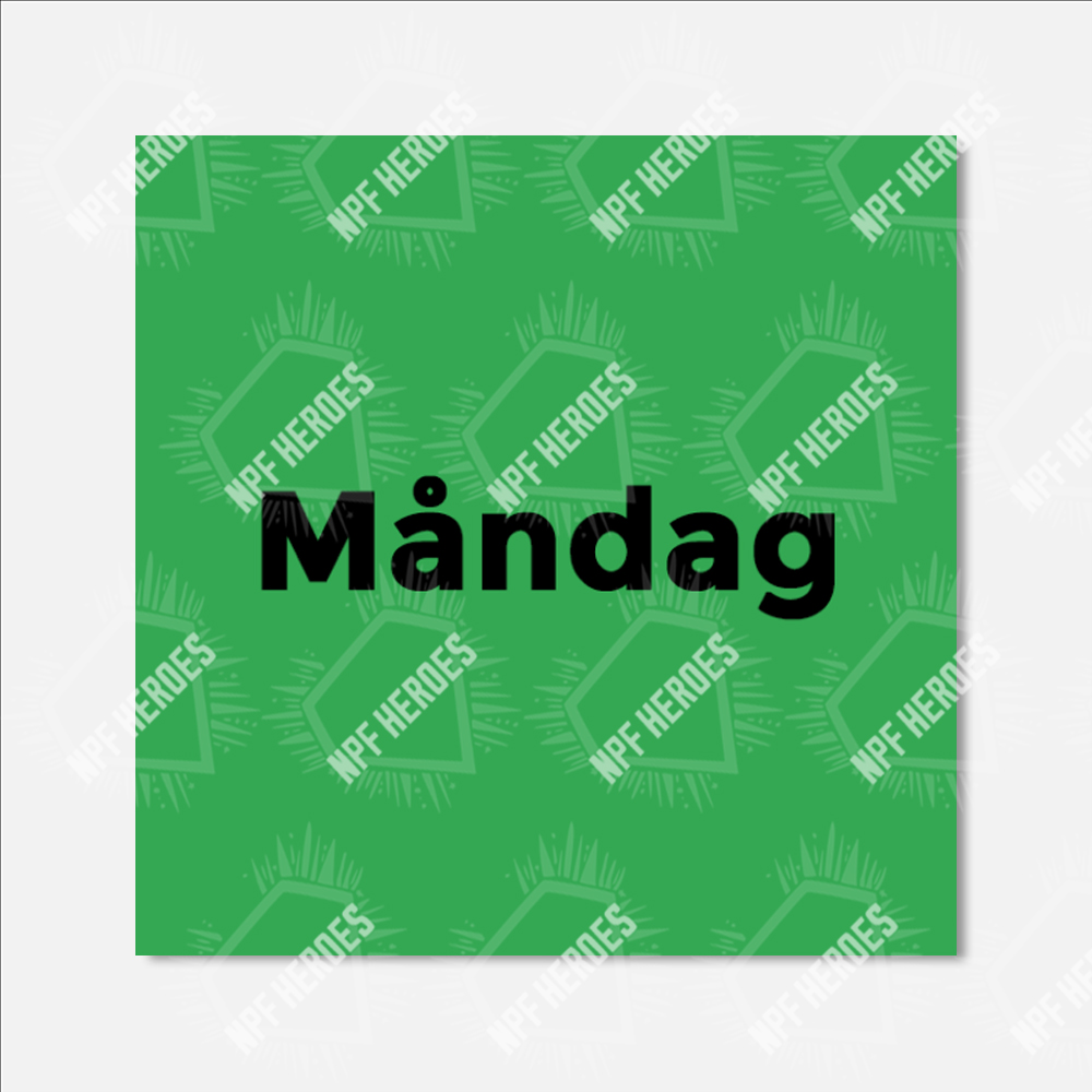 Bildstödsbilder Veckodagar, 5x5 cm - 12