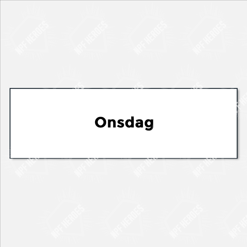 Bildstödsbilder Veckodagar, 13x4 cm - 5