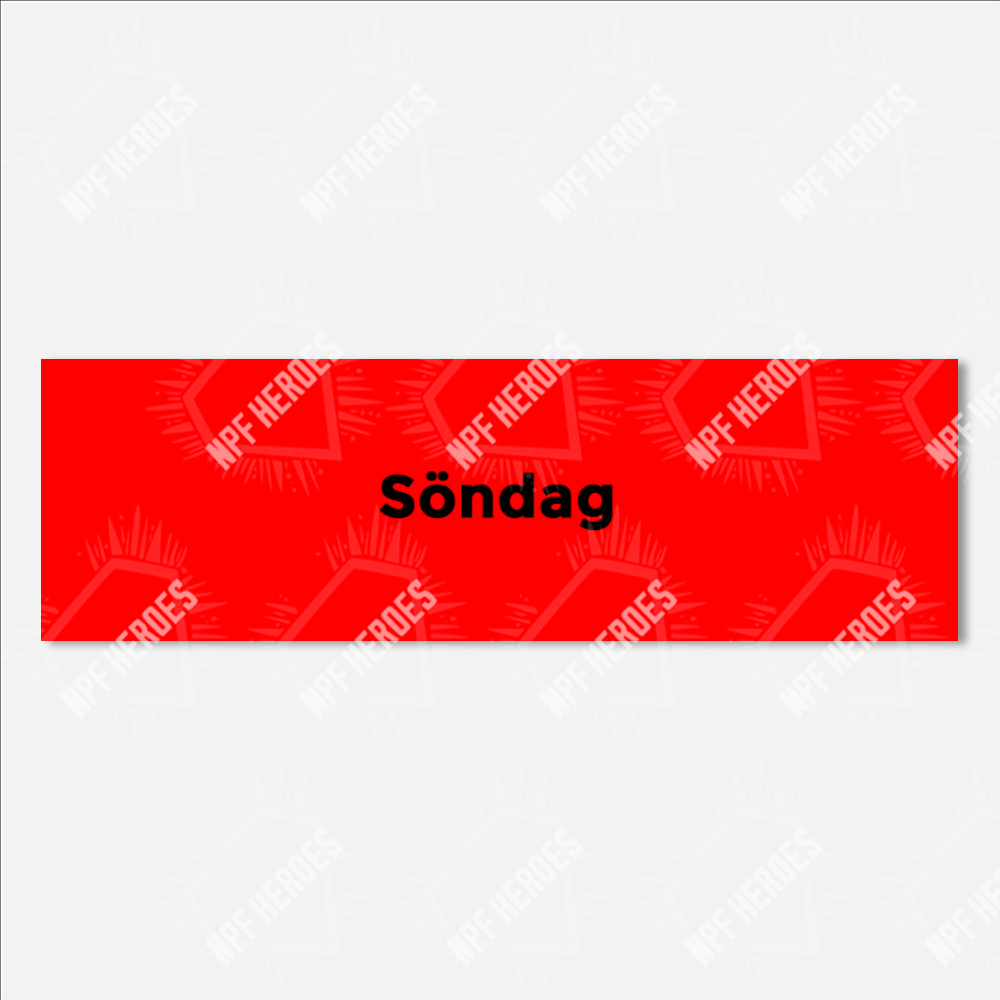 Bildstödsbilder Veckodagar, 13x4 cm - 6