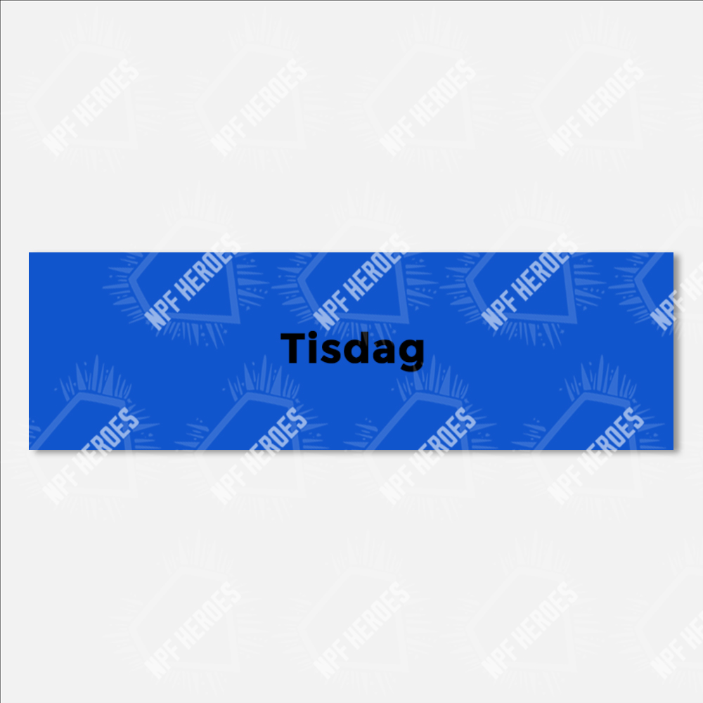 Bildstödsbilder Veckodagar, 13x4 cm - 7