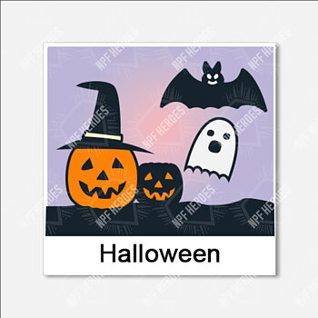 Bildstödsbilder Halloween, 5x5 cm