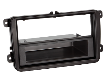 ACV 2-DIN facia plate with pocket Seat / Skoda / VW black 100621