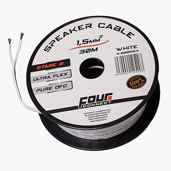 FOUR Connect 4-800264 OFC-minispool white 2x1.5mm2, 30m