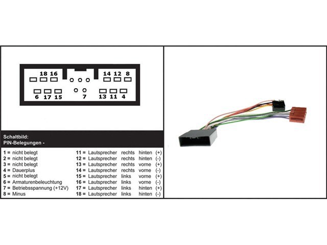 AIV ISO-Adapterkabel Citroen / Peugeot / Honda / Mitsubishi
