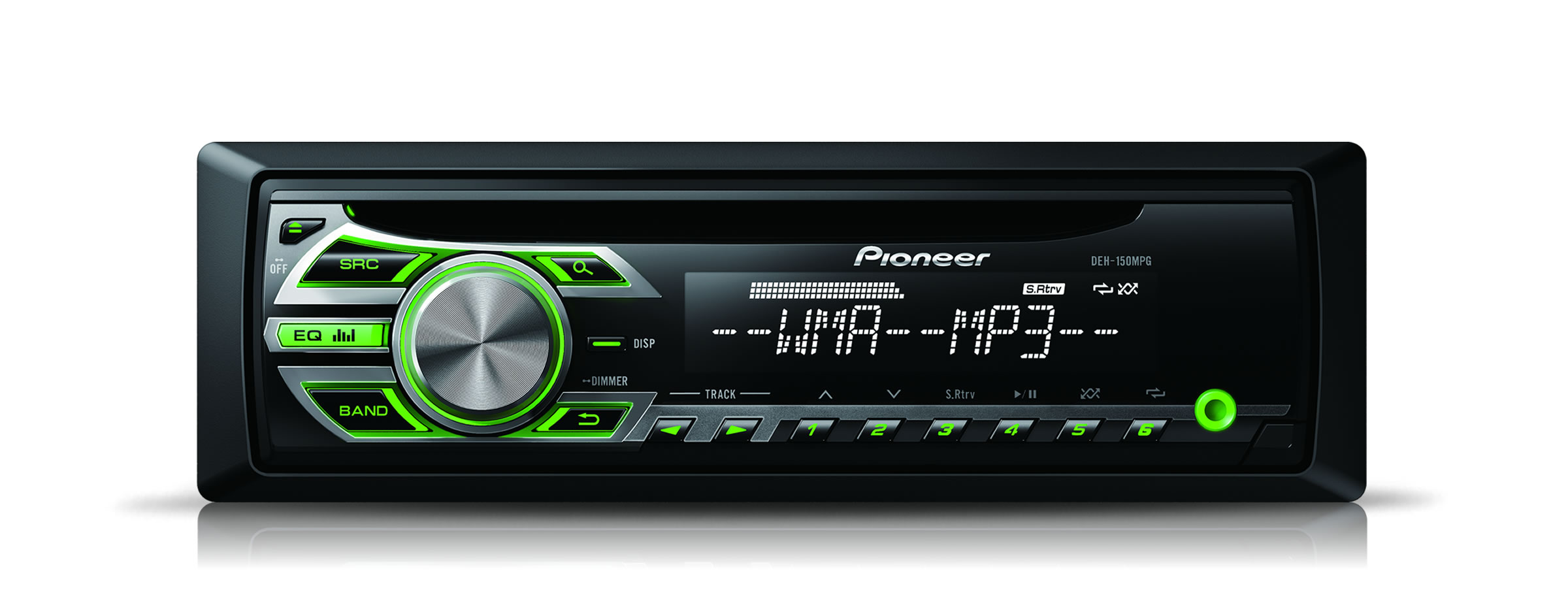 Pioneer DEH-150MP 4x50W,MP3/WMA/WAV,röd knapbely - DEH-150MP