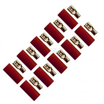 FOUR Connect 4-690746 flat connector 6.0mm², width 6.3mm, red, 10pcs