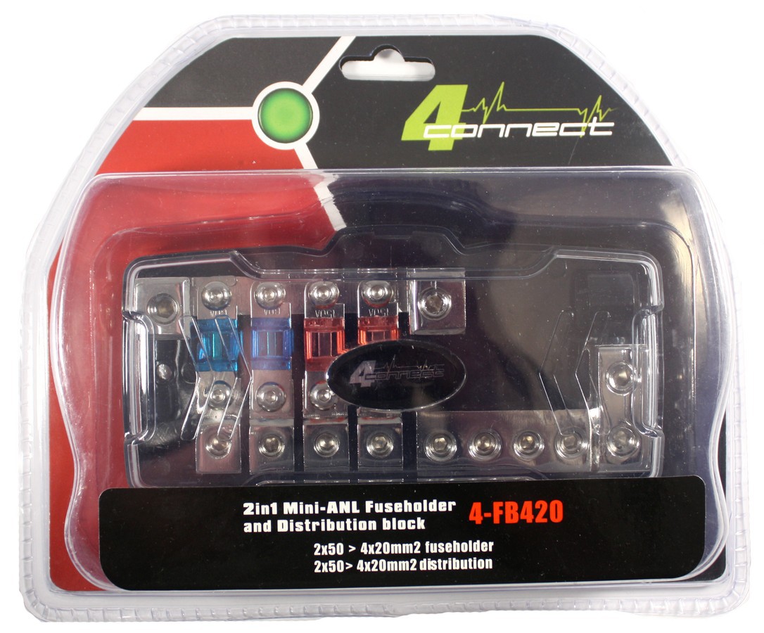 4 Connect 4-FB420 +/- fuseholder 2x50/4x20mm2 - 8