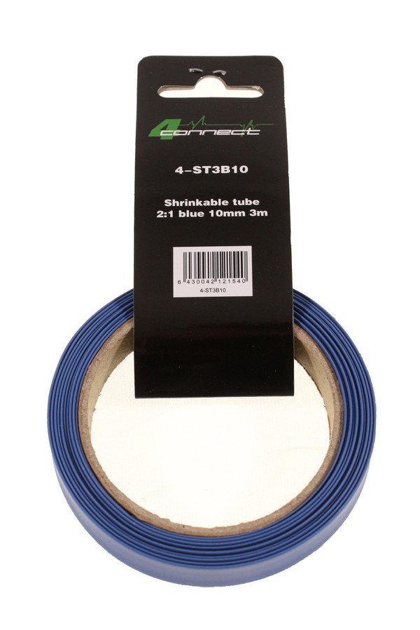 FOUR Connect 4-STS3B10 Shrink tube,  2:1 blue 10mm 3m