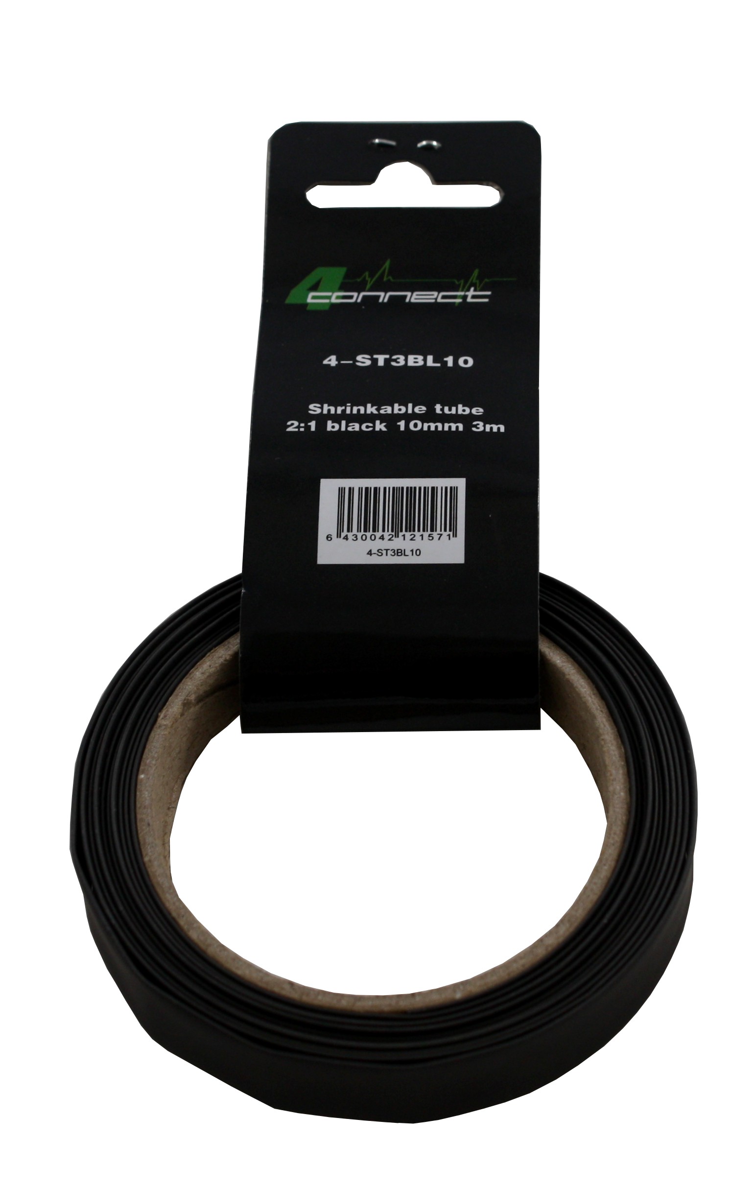 FOUR Connect 4-ST3BL10 shrink tube,  2:1 Black 10mm 3m - 2