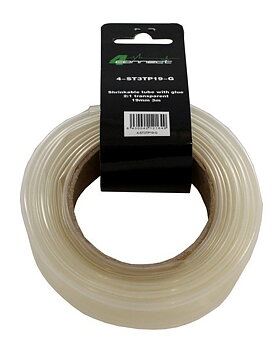 FOUR Connect 4-ST3TP19-G shrink tube with glue,  2:1 transparent, 19mm 3m