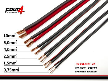 FOUR Connect 4-800233 STAGE2 OFC speaker cable 2x1.5mm2 minispool 30m