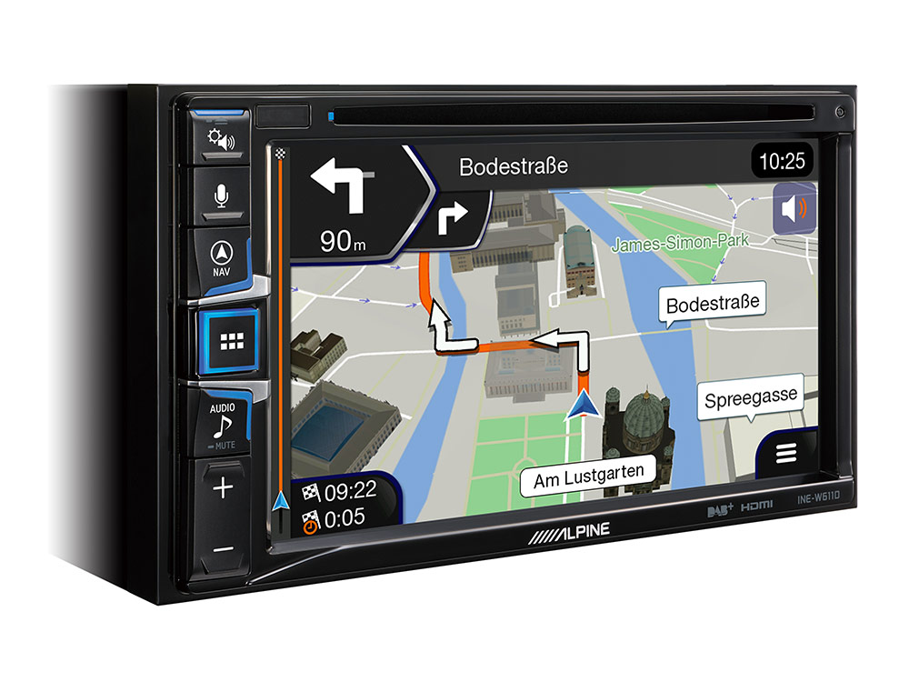 Alpine Naigation System with DVD player Truck map - INE-W611DC