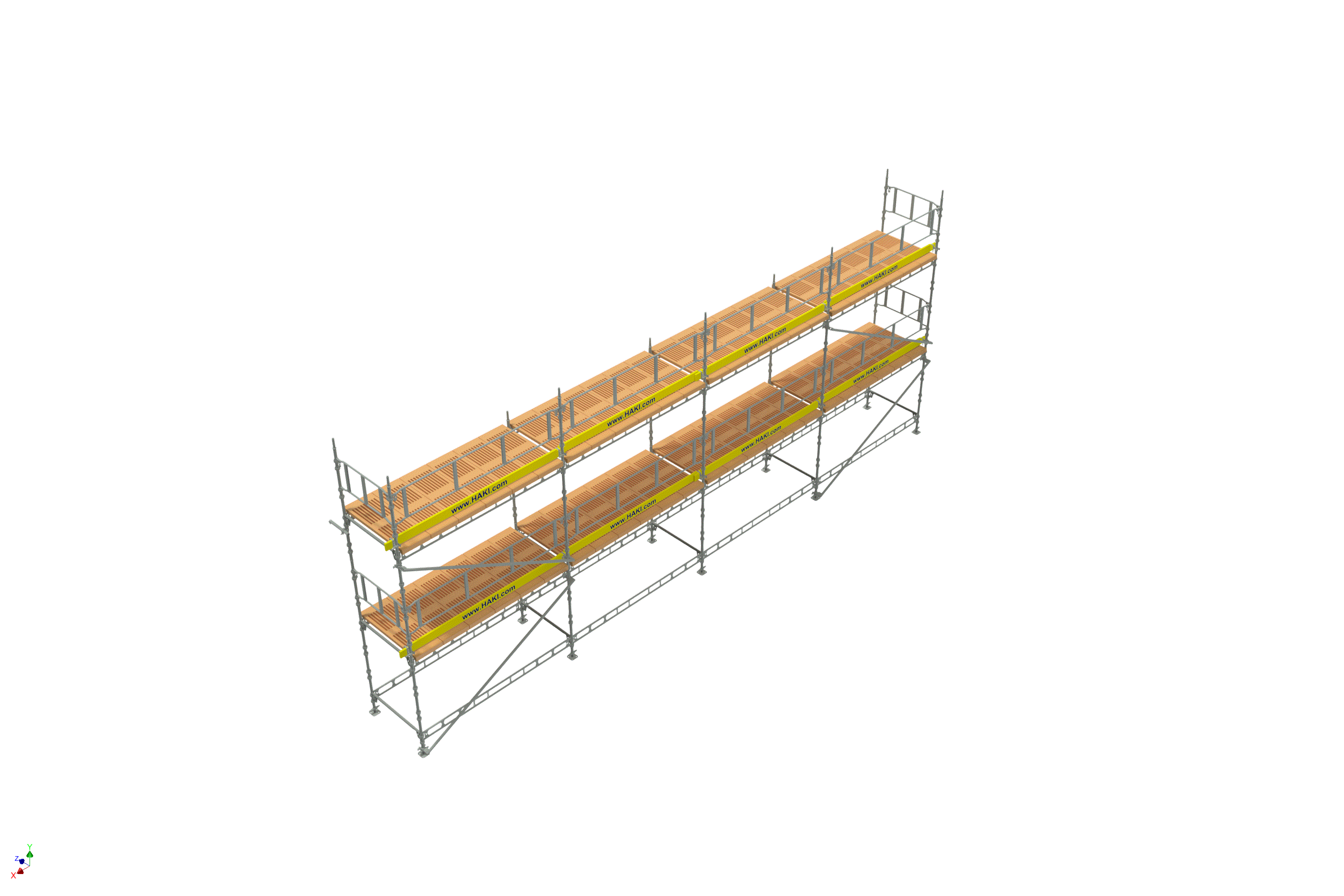 Byggställning från HAKI Komplett 12x6 meter, 140cm trall - 2