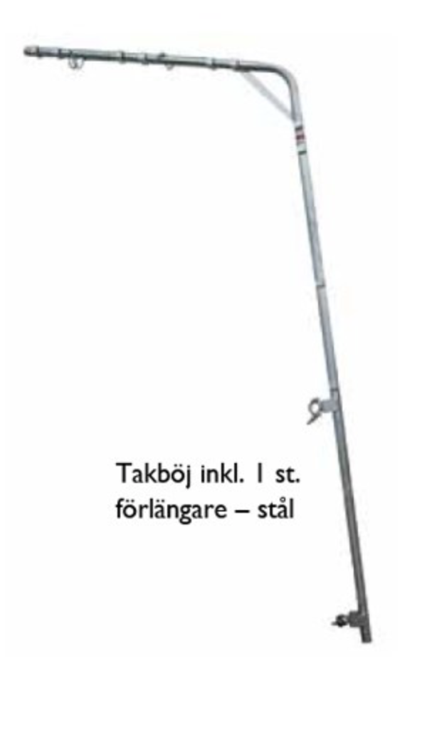 Takböj inkl. 1st förlängare - stål