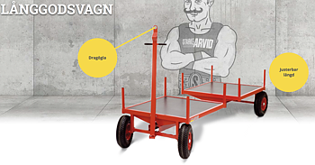 Långgodsvagn med flak