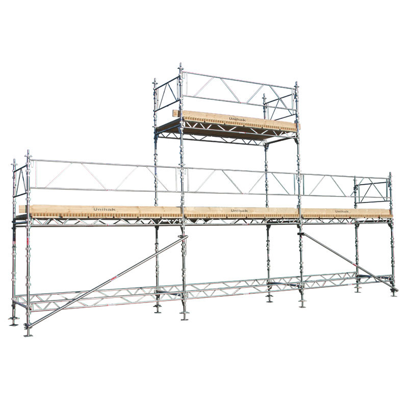 Byggställning från unihak Komplett 9 x 4+6 meter, 140cm trall