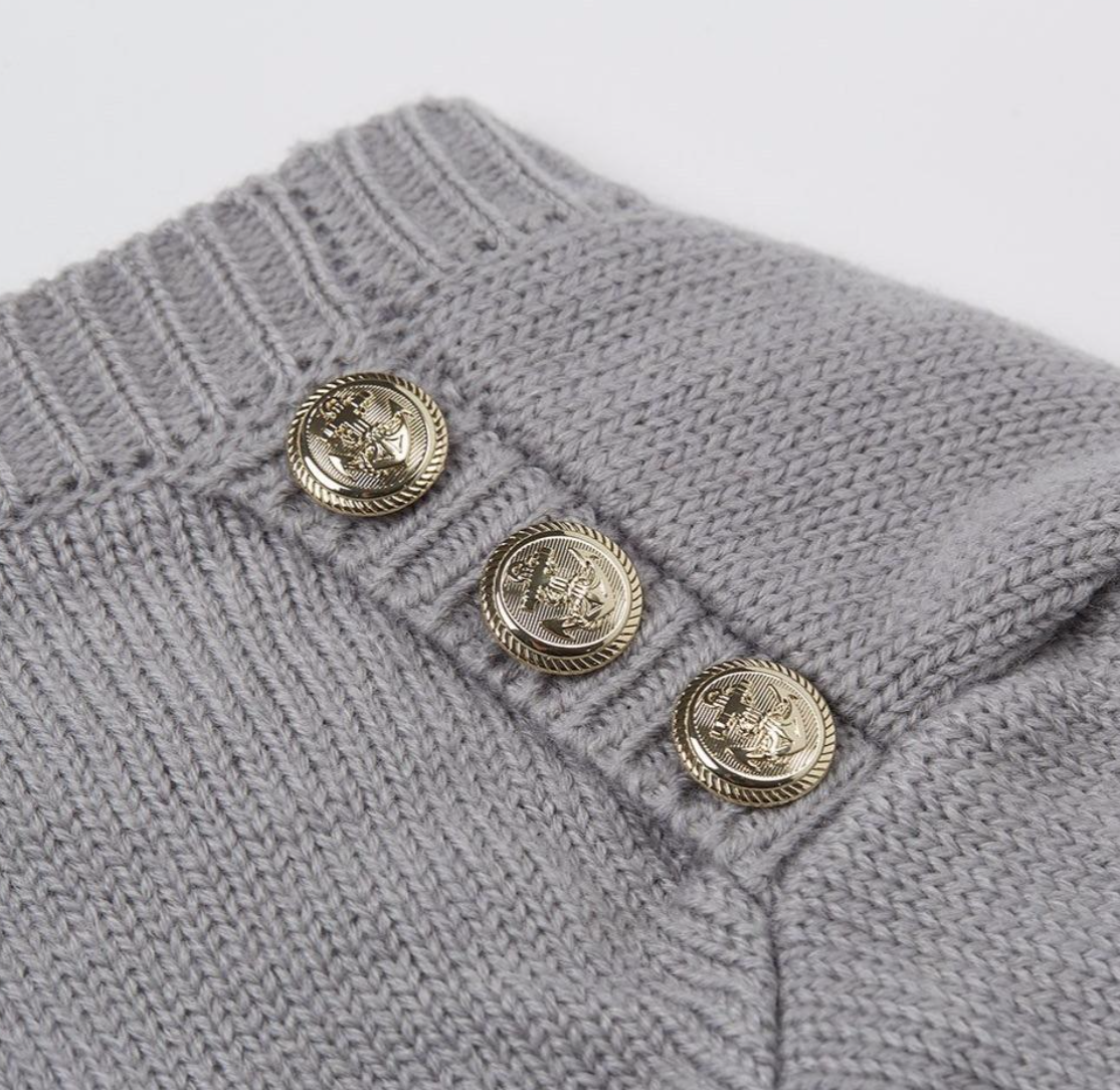 Overglam Buttom Jumper Grey - 2
