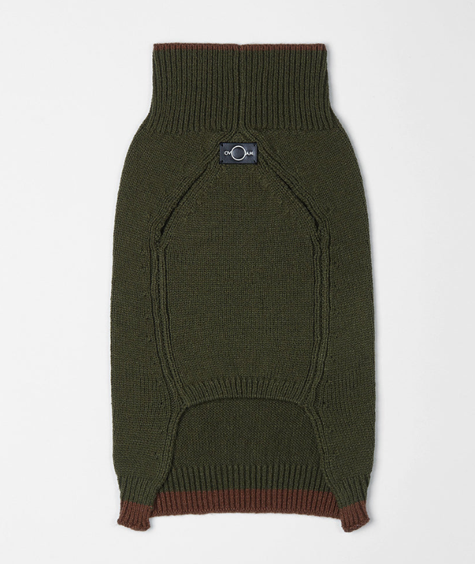 Overglam Sweater With Stripes On The Sides Green
