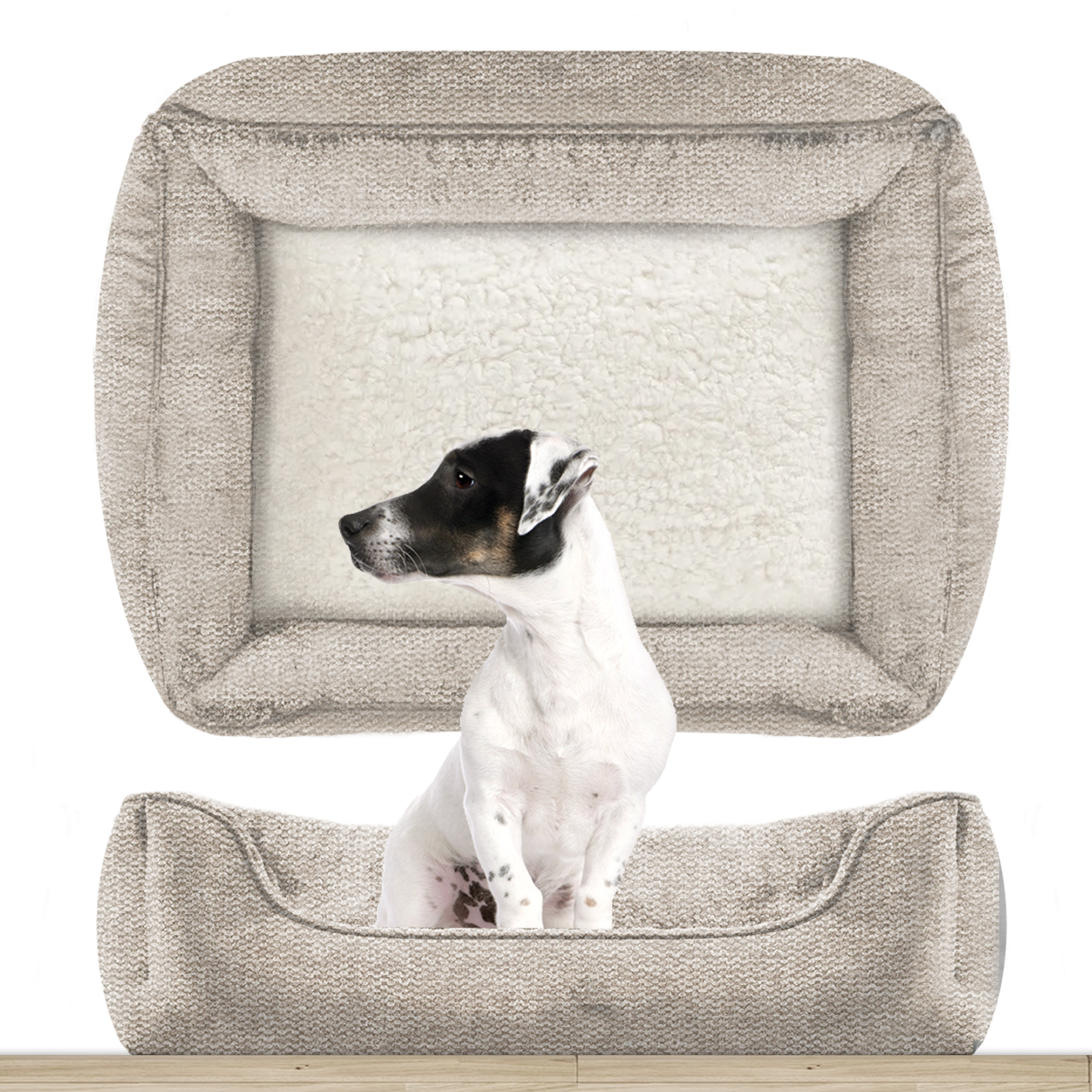 Milk & Pepper Aran Taupe Removable Sofa With Reversible Cushion