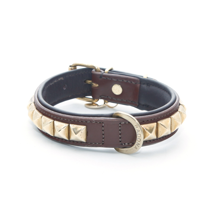 Raddna Collection Piteå Brown With Brass Stick Dog Collar