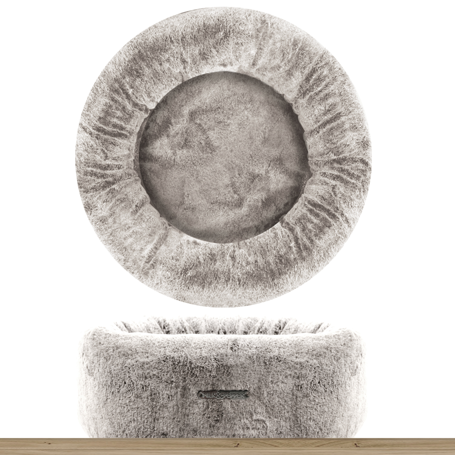 Milk & Pepper Lord Donut Fourrure Grise Gris (Grey) Dog Bed