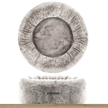 Milk & Pepper Lord Donut Fourrure Grise Gris (Grey) Dog Bed