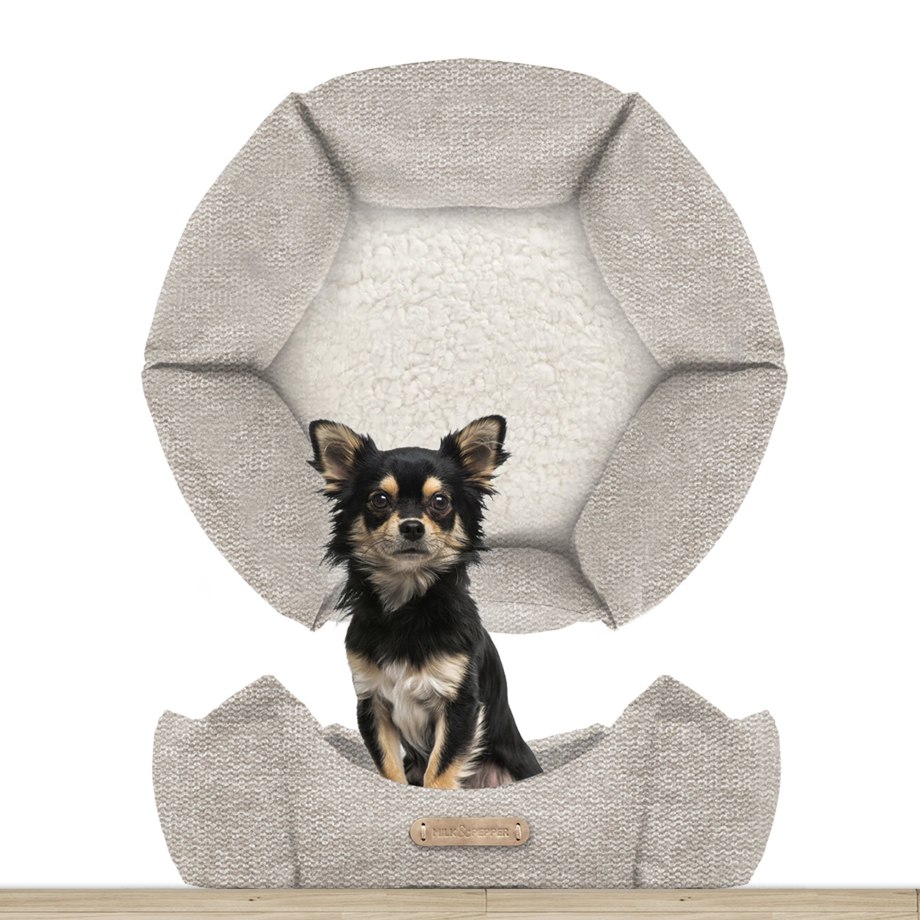 Milk & Pepper Aran Taupe Hexagonal Sofa