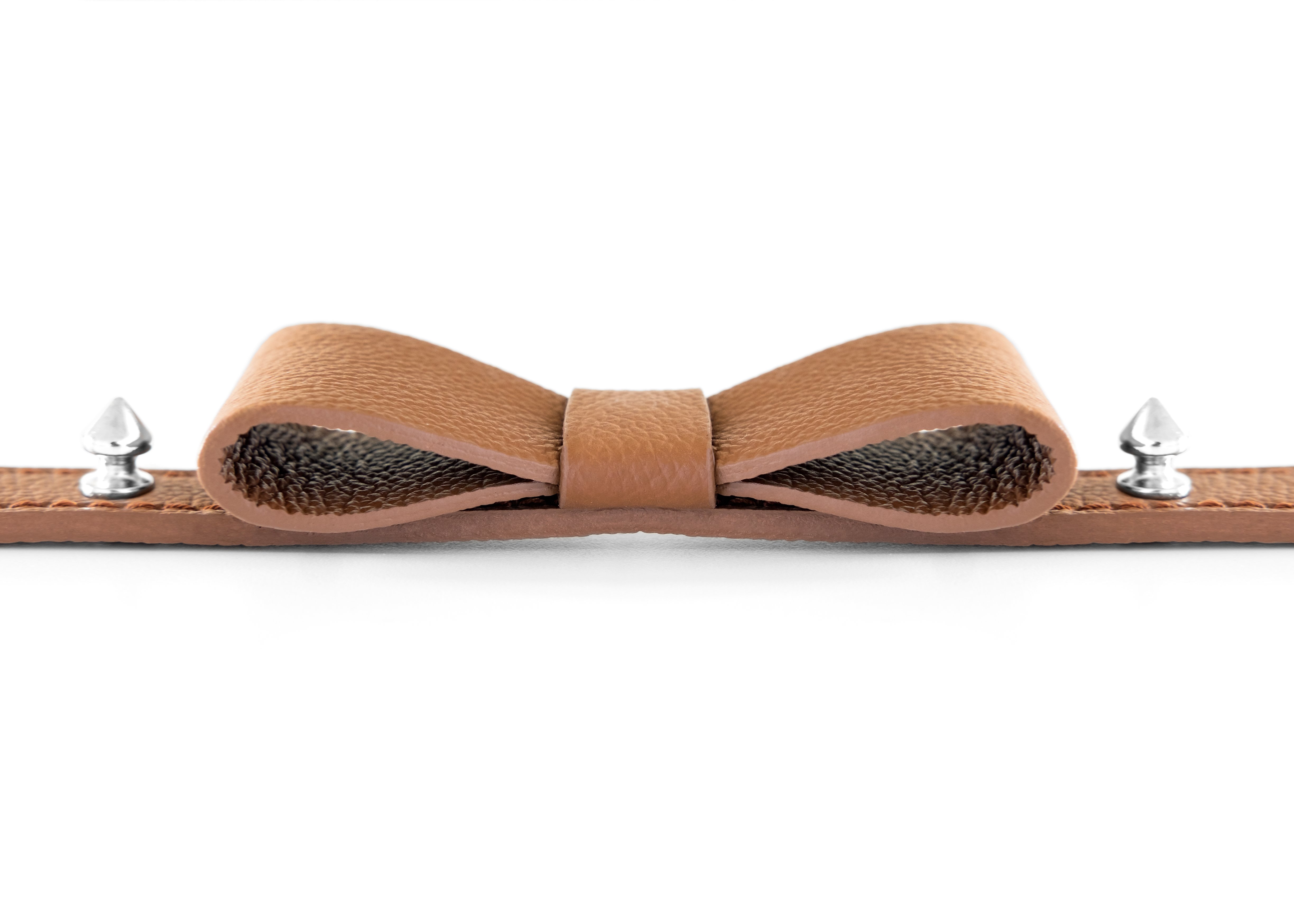 Zampa Milano Brown Dog Collar With Bow - 4