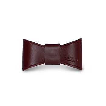 Perro Collection Leather Bow Merlot