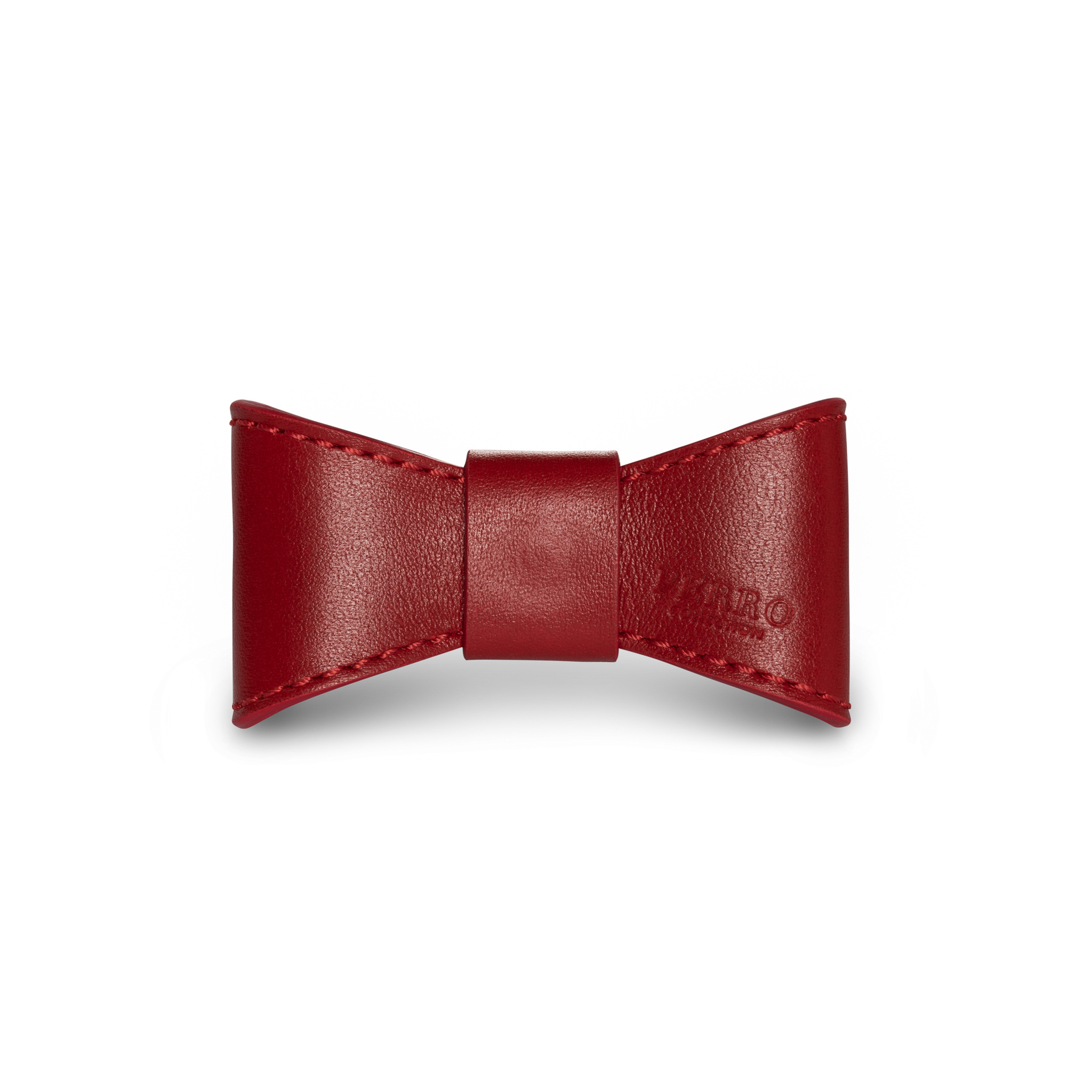 Perro Collection&nbsp;Leather&nbsp;Bow&nbsp;Scarlet