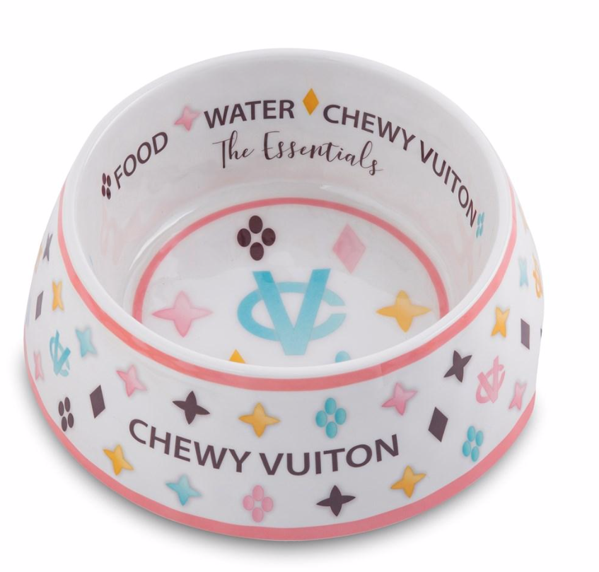 Haute Diggity Dog Chewy Vuiton Dog Bowl