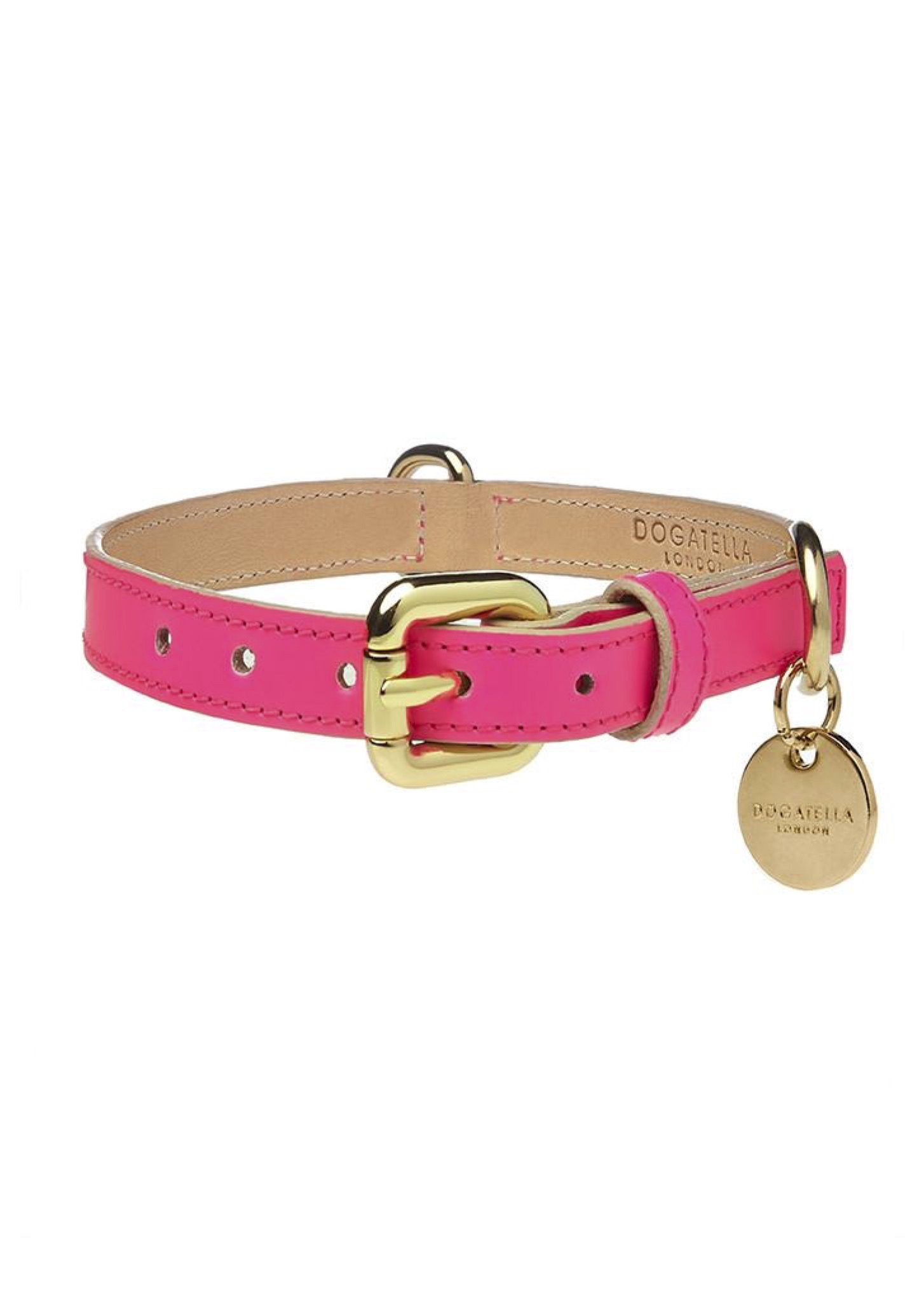 DOGATELLA HUNDHALSBAND NEON ROSA