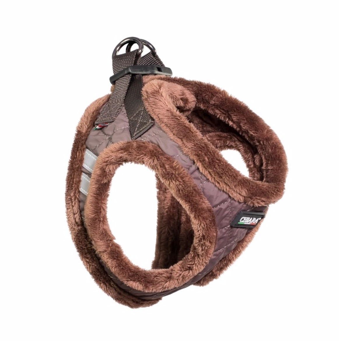 Chiara Soft-Lined Brown Dog Harness