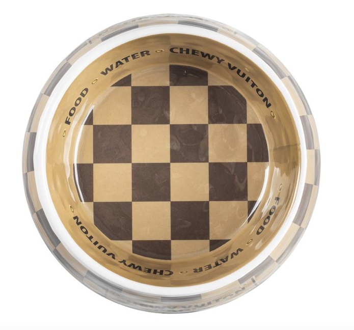 Haute Diggity Dog Checker Chewy Vuiton Bowl - 2