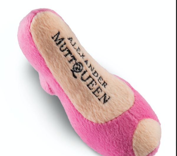 Dog Diggins Designs Pink Alexander Mutt Queen Dog Toy Shoe