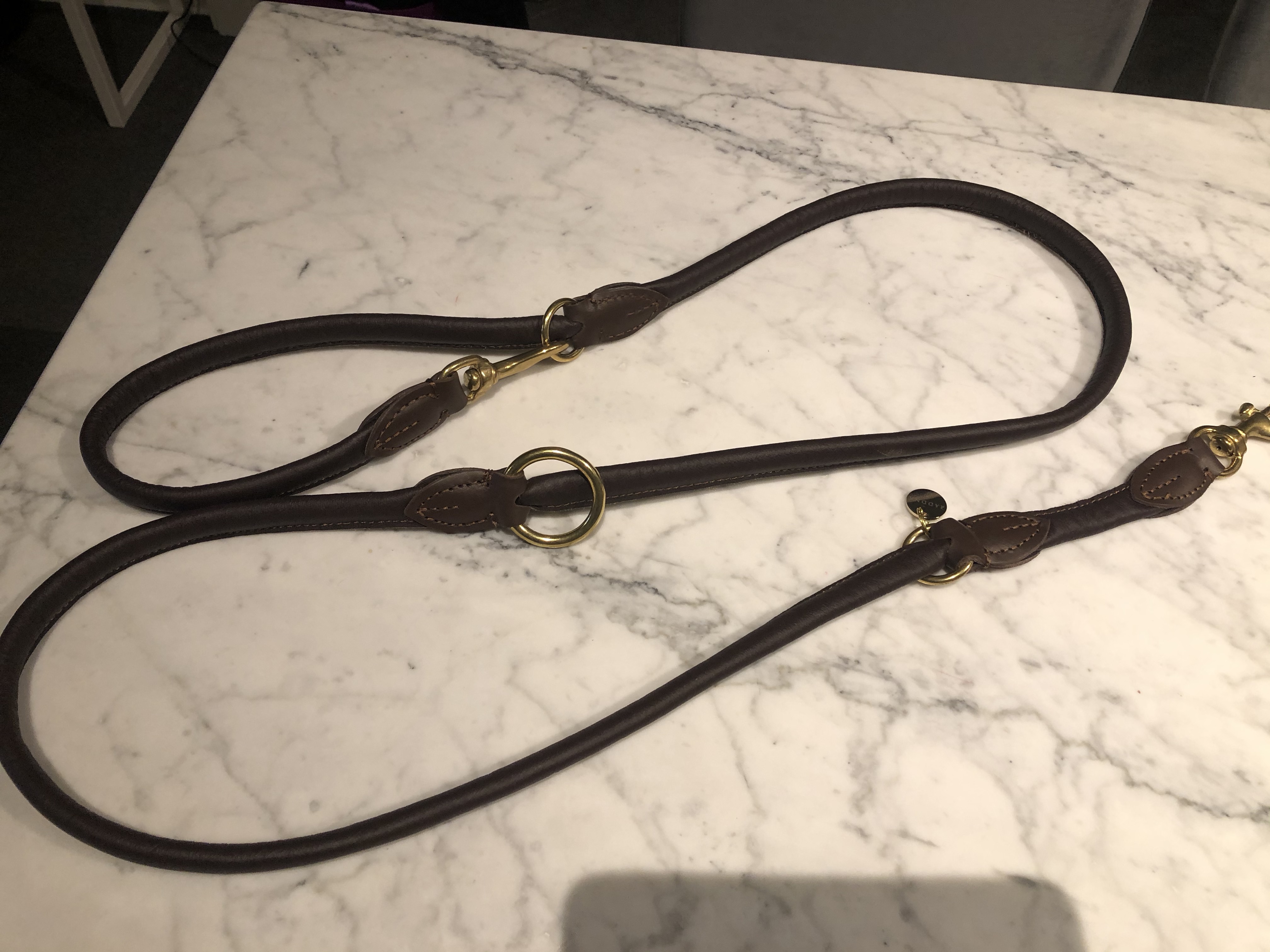 Raddna Collection Dog Leash Brown Adjustable - 2