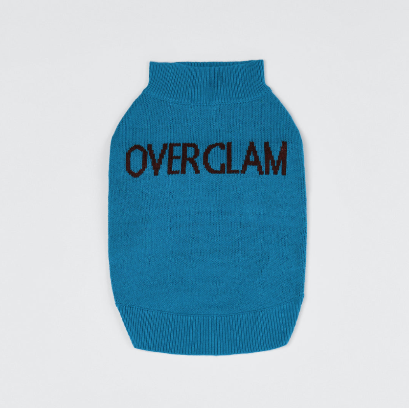 Overglam Logo Dog Jumper Blue