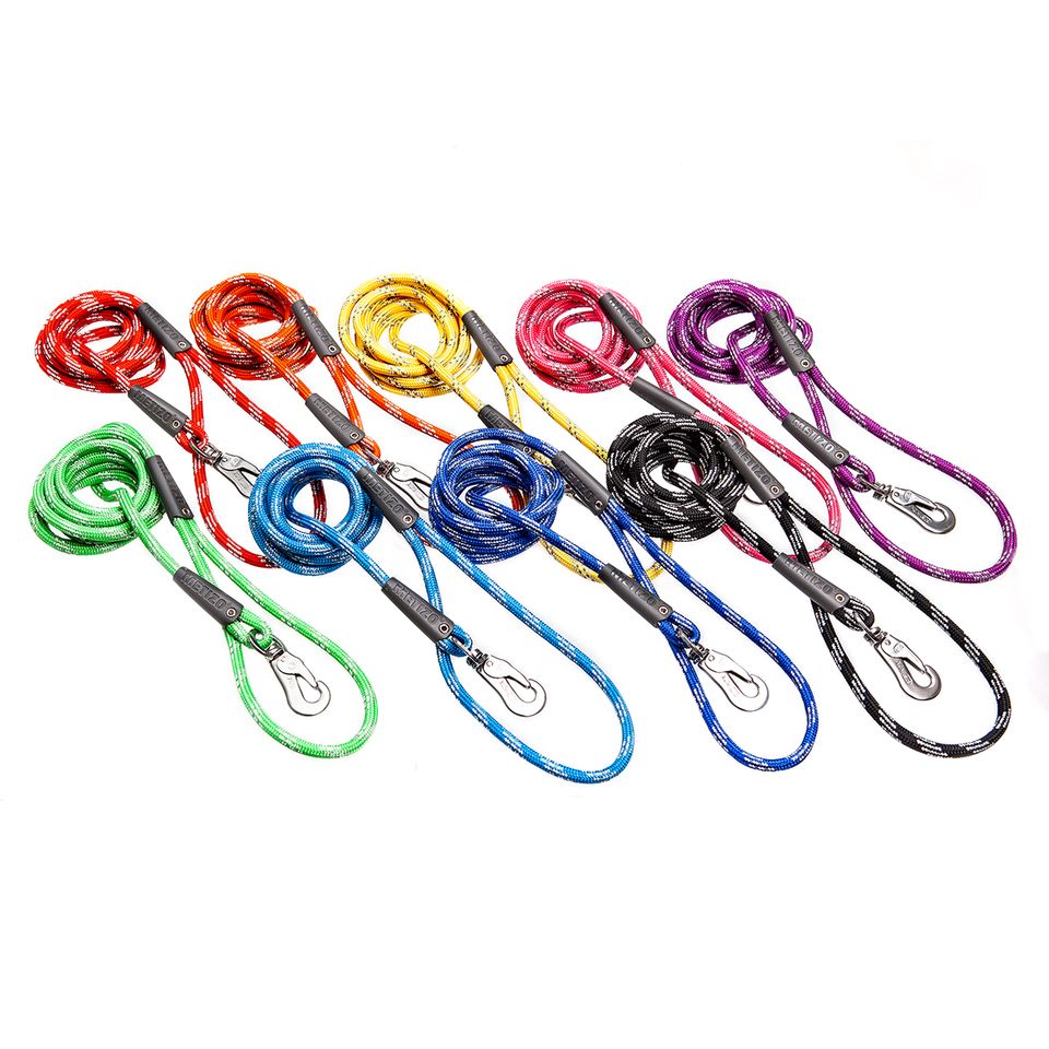 METIZO LEASH ROUND WITH REFLECTION BLACK 10 M