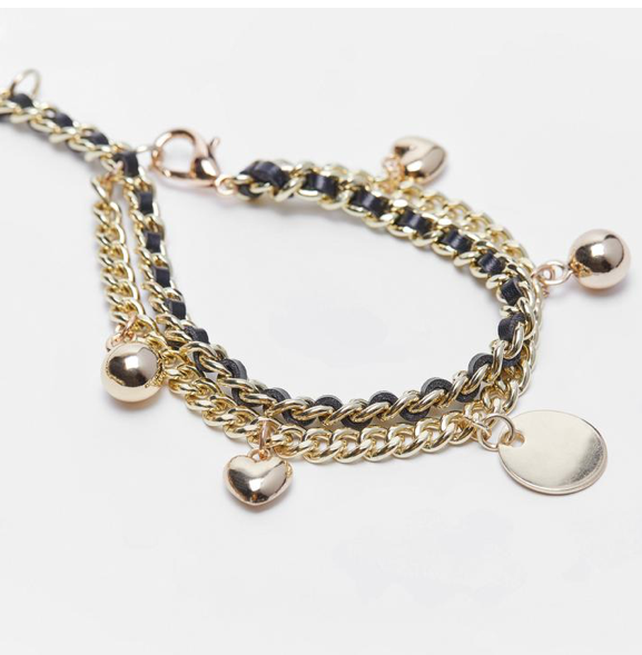 Overglam Gold Chain Dog Leather