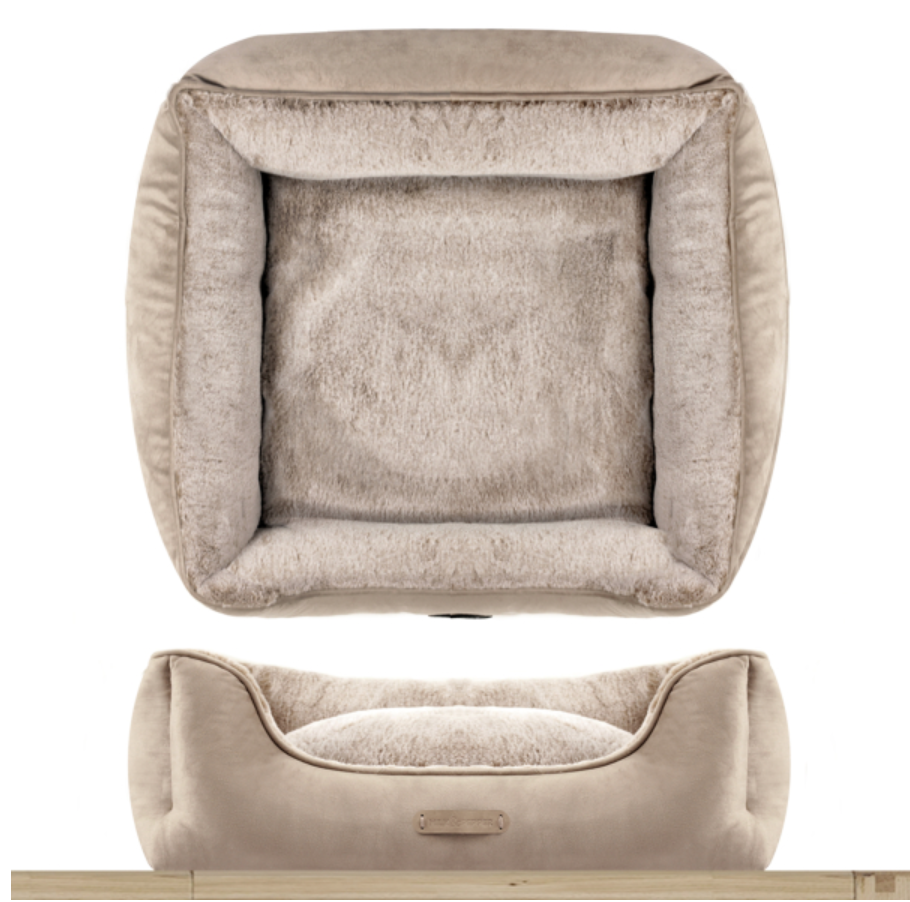 Milk & Pepper Fit Beige Shaggy Throw Pillow