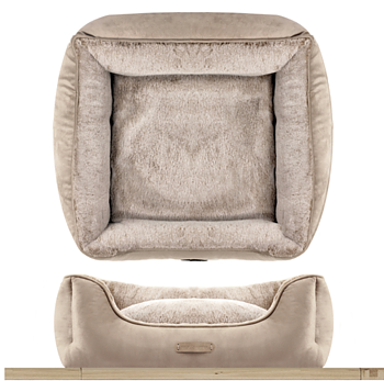 Milk & Pepper Fit Beige Shaggy Throw Pillow
